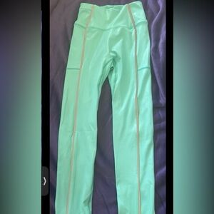 Crowned Athletics Electric Lagoon Leggings size XS NWOT